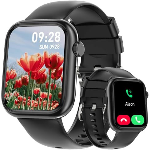 ELEJAFE Montre Intelligente Homme Femme, 1.83 Montre Connectée avec Appel Bluetooth, 110+ Modes Sportifs, Podomètre Bracelet Tracker,Smartwatch pour Android/iOS