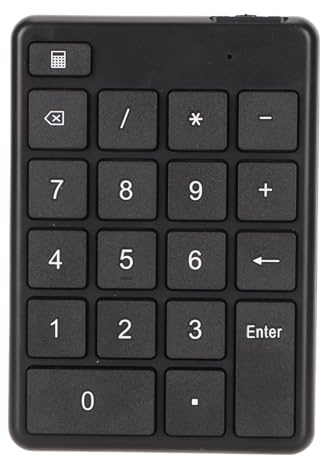 Denash Pavé Numérique Bluetooth, 19 Touches, pavé Numérique, Clavier Numérique Rechargeable pour comptabilité Financière, pour Ordinateur Portable, Ordinateur de Bureau