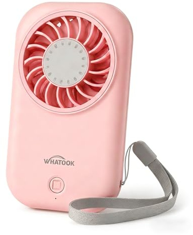 WHATOOK Mini Handheld Fan: 0.59in Ultra-Slim & 0.12lbs Light Pocket Fan,11000 RPM Turbo Power,5 Speeds,USB-C Rechargeable Portable Small Personal Fan for Travel Essentials,Outdoor,Women Makeup & Lash