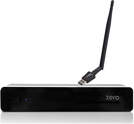 VU + Plus Zero Linux Receptor HD Negro + 300 Mbit WLAN Stick