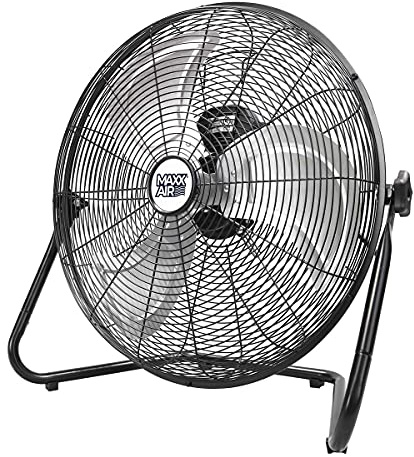 Maxx Air 20 Inch Fan, High Velocity Floor Fan with 2250 CFM, 3-Speed Metal Floor Fan for Indoor Use, Tilting Design, Efficient Air Circulation, Durable Construction for Home or Office