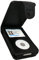 iGadgitz U0131 Housse Etui de Luxe relevable en Cuir véritable Compatible avec Apple iPod Classic 80gb 120gb & 160gb - Noir