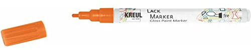 KREUL 47209 - Penna a vernice fine arancione, con punta a proiettile, larghezza del tratto 1-2 mm, per disegnare, etichettare e decorare piccoli e originali regali, biglietti, ecc.