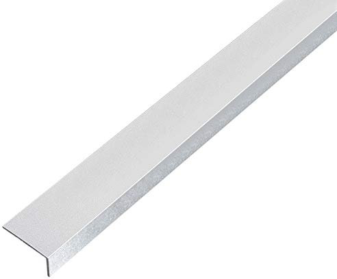 Alberts 489250 Perfil de ángulo, Autoadhesivo, Aluminio, granallado, plata, 1000 x 20 x 20 mm