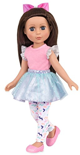 Glitter Girls - Candice - 36 cm Modepuppe - Braune Haare & lila-Blaue Augen - Poseable Arme & Beine - 3 Jahre +