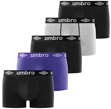 Umbro Calzoncillo Ropa Interior Hombre Algodón Liso (Paquete de 5)