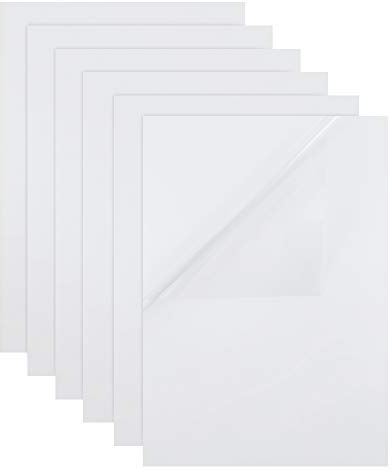 BENECREAT 14 ark A4, genomskinliga glansiga stencil-blad, vattentäta, glansiga, självhäftande PVC-film, etikettklistermärke för injetskrivare, kontorsmaterial