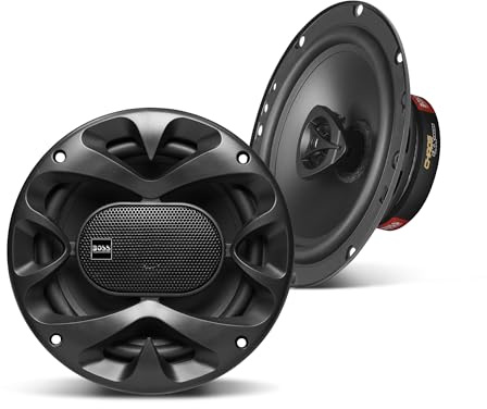 BOSS Audio Systems CH6520B Chaos Series 6.5 Inch Car Stereo Door Speakers - 250 Watts Max, 2 Way, Full Range Audio, 1 Inch Tweeter, Coaxial, Sold in Pairs