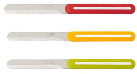 Arcos Set Coltelli da Cucina Paring di 3 Pezzi in Acciaio Inossidabile da 4 Pollici, Set Coltelli da Cucina Colorati per Sbucciare Frutta e Verdura, Manico Ergonomico e Lama da 100 mm, Serie B-Line