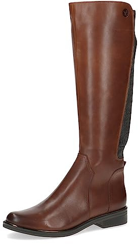 CAPRICE Damen Hohe Stiefel mit Absatz mit Reißverschluss Elegant, Braun (Cognac Comb), 38 EU