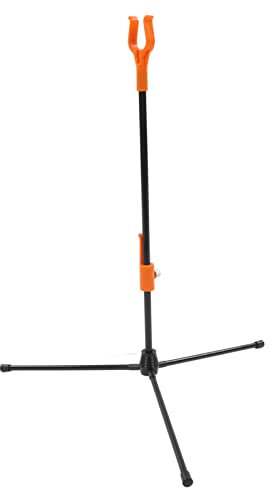Keenso Recurve-Bogenständer, Verstellbarer Glasfaserstab, Bogenschießen, Bogenhalter, Ultraleichter, Tragbarer Bogenständer für die Jagd Im Freien (Orange) Zubehör für Bogenschießen