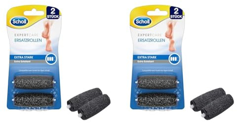 Scholl Expert care Wet & Dry Ersatzrollen Ultra Stark – Nachfüller für die elektrischen Hornhautentferner von Scholl – Mit Diamantpartikeln – 2 Rollen (Packung mit 2)