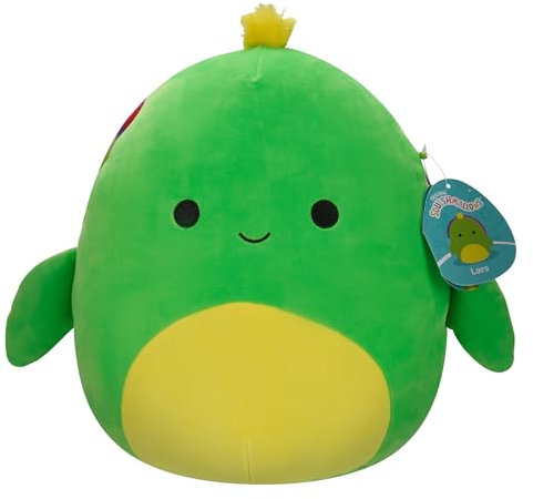 Squishmallows SQCR05416 - Lars die neongrüne Schildkröte 30 cm, offizielles Jazwares Plüsch, superweiches Kuscheltier