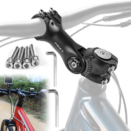 Vaileal Fahrradlenker Vorbau, lenkererhöhung Fahrrad, 31.8mm*120mm Lenkervorbau Verstellbar, Aluminium, Lenkervorbau Verstellbar Geeignet für die meisten Mountainbikes, Rennräder, E-Bikes