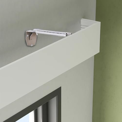 Cornice decorativa da parete per tende per finestre, telaio alto con binario, copertura per cassetta da 2,1 m
