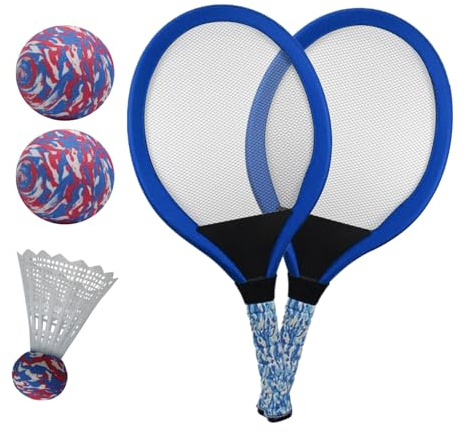 Raquette de tennis pour enfants, raquette de badminton d'extérieur avec balle d'équipement interactif pour débutants et adolescents