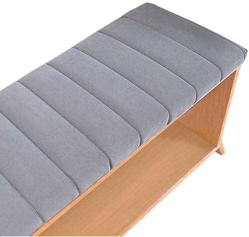 uyeoco Cuscino per Panca da Interno Velluto 80x40 100x50 130x40 Lavabile Rimovibile, 2/3 Posti, Spesso E Morbido, per Panca da Giardino, Cucina, Sala da Pranzo, Patio Altalena(Grigio,70x35x5cm)