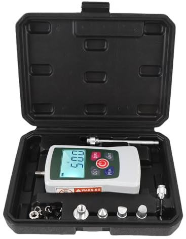 SEAFRONT Digital Push Pull Force Meter 50N med Bakgrundsbelyst Skärm 3 Lägen 4 Enheter Autoavstängning Bärbar Kraftmätare för Undervisning i Skollaboratoriet Mekanisk Fysik