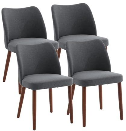 Aptliton Modern Dining Chairs Set of 2/4/6, Upholstered Dining Room Chairs with Soft Cushion Seat & Sturdy Wood Legs & Wing Backrest, Wooden Dining Room Chairs for Dining Room Living Room