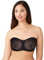 Wacoal Women's Halo Lace Unlined Mid Coverage Underwire Strapless Bra, 854205, Black (Grey), 38 E