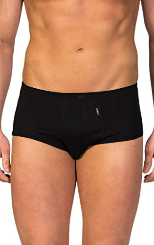 ZD ZERO DEFECTS | Slip Abierto Senior Elegante | Algodón Confortable - Talla: XXL | Color: Negro