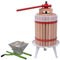vidaXL Massello di Rovere Set Frantoio e Pressa per Frutta e Vino 2 pz Torchio Estrattore Succo Macerazione Frutta Struttura Meccanica in Ghisa