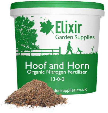 Elixir Gardens 13-0-0 Hoof and Horn Organic Fertiliser 1kg Tub | Plant Food 1kg Treats 14sqm