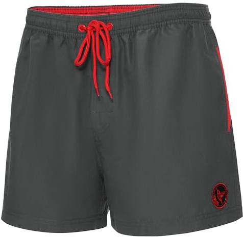 Ladeheid Bañador Hombre Natación, Secado Rápido con Forro Interior de Malla, Short Deportivo con Bolsillos Laterales y Traseros, Cintura Elástica, Tejido Transpirable LA40-199 (Grafito, 5XL)