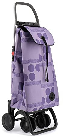 Carro Rolser I-MAX Logos 4 Ruedas 2 Giratorias Plegable - Malva