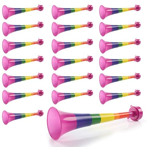 Rainbow Pride Vuvuzela - Pack of 20-27cm Long Noisemaker in Rainbow Colours - Perfect Accessory for Pride Month, Pride Marches and Pride Events