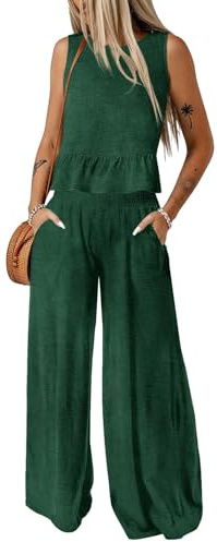 Dokotoo Summer Two Piece Sets for Women Going out 2 Piece Matching Sets Clothing Dressy 2026 Spring Loungewear Lounge Sets for Women Cruise Travel Outfits Womens Beach Vacation Clothes