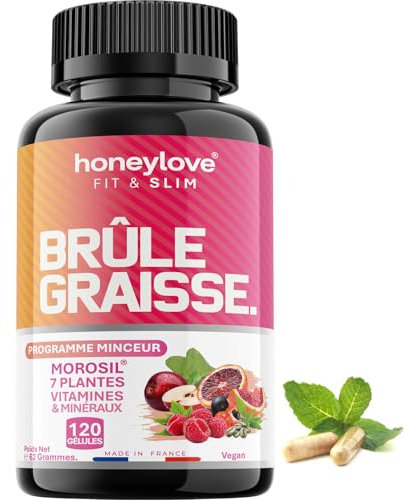 Bruleur de Graisse Puissant Morosil Homme & Femme 120 gélules | Coupe-faim et perte de poids | Vinaigre de cidre | Minceur extra fort | Brule Graisse | ventre plat, draineur jour nuit | Fat burner