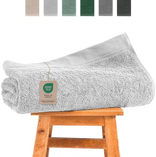 Hausfelder Toalla de Sauna XXL 100 x 200 cm, Toalla de Sauna Grande, para Hombre y Mujer, 100% algodón (Gris Claro, Toalla de Sauna XXL, 100 x 200 cm)