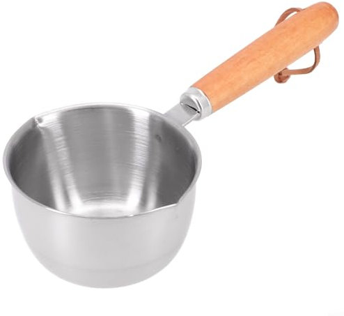 Casserole à lait en acier inoxydable avec bec verseur, poêle à huile chaude, chauffe-café et beurre, petite casserole de cuisson pour sauce chaude, pot de fusion du beurre avec poignée, pots de
