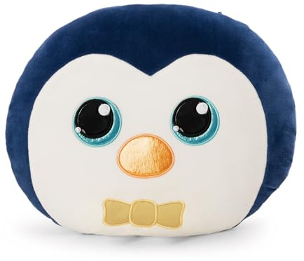 NICI Kissen GLUBSCHIS Pinguin Sniffy 35x30cm - blau - Flauschiges Kuscheltierkissen für Jungen, Mädchen, Babys und Kuscheltierliebhaber, ideal für Zuhause, Kindergarten oder unterwegs | 62209