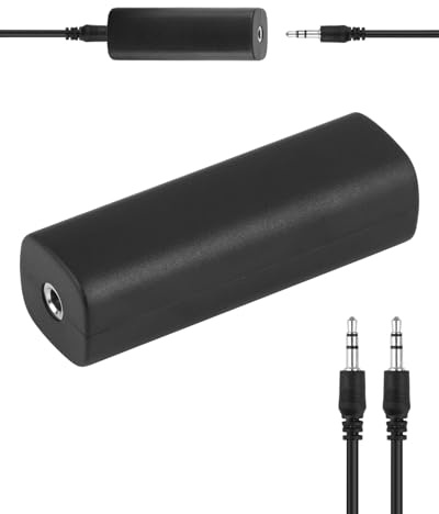 CVMGO Ground Loop Filter Noise Isolator, Potable Noise Filter Compatible with Car Audio/Home Stereo System Eliminate Humming and Buzzing Noise Completely with 3.5mm(1/8”) Interface Audio Aux Cable