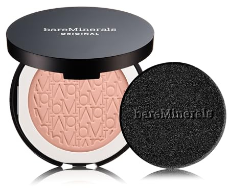 bareMinerals ORIGINAL Pressed Powder Foundation Mineral - SPF 15, Talc-Free, Luminous Finish, Buildable Coverage, Vegan, Clean Beauty