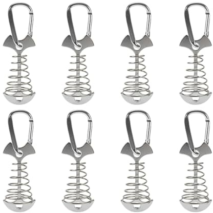 Zeizafa Paquet De 8 Piquets De De Tente Durables Ancres Polyvalentes Piquets De Type Lourd pour Camping en Plein Air Randonnée Attaches À Ressort