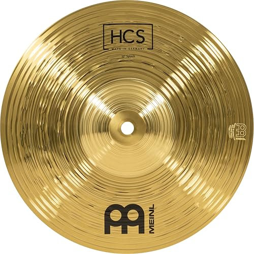 Meinl Cymbals HCS Plato Splash de 10 pulgadas (25,4cm) Platillos de Batería – Latón, Acabado Tradicional (HCS10S)
