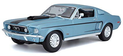 Maisto skala 1:18 Ford Mustang GT Cobra Jet 68 modell bil (metallisk)
