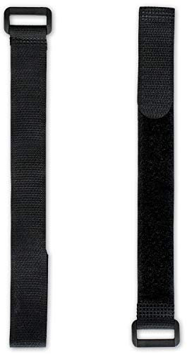 FrogJim 15x bande toison et crochet 40cm avec boucle, noir, 20mm de largeur, Sangle auto-agrippant, attache-câble réutilisable en nylon KKS4015