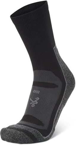 Balega Blister Resist Performance Crew Athletic Running Socks for Men and Women (1 Pair), Black, Medium