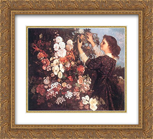The Trellis 22x20 Gold Ornate Frame and Double Matted Museum Art Print by Gustave Courbet