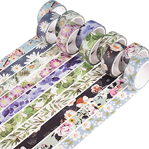 YUBX Washi Tape, maskeringstejp pastell dekorativ tejp, japansk Washi, Washi tejp för dagbok, dekorativt lim för hantverk