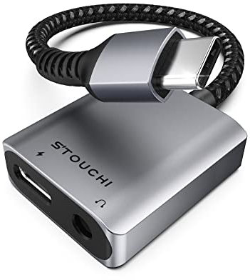 Stouchi USB C to 3.5mm Jack and Charger Adapter, USB Type C to Headphone Audio Adapter,USB C Aux,Hi-Res DAC,30W Fast Charging Compatible with i-Phone 15 Pro/Max,Galaxy S24 S23,iPad Air/Pro/Mini,Pixel