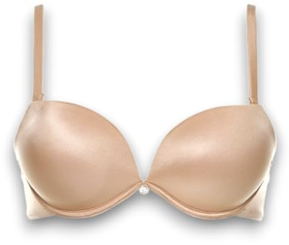 Generico Reggiseno a Balconcino Double + 2 Taglie Multifunzionale (IT, Taglia della Coppa & Taglia della Fascia, B, 3, Gold Skin)