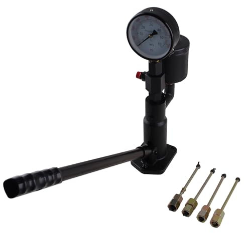 GIVIHGETI 0-600 Bar Einspritzdüse Prüfgeräte Einspritzdüse Prüfgeräte mit doppelter Skalierung Injektoren Tester Diagnosegerät im Dieselmotor für Verschiedene Tests und Prüfungen