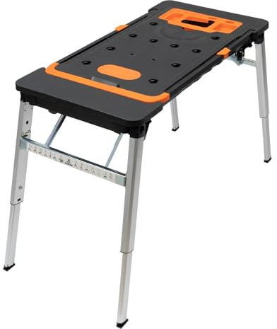 OUBUBY 7-in-1 Klappbare Werkbank Einem Haushalt&DIY-Arbeitsplatz Werk-und Spanntisch-330-550kg Tragkraft Höhenverstellbar Werktisch Spanntisch Arbeitstisch ideal für Werkstatt, Garage