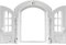 Ieron Chatière Blanche française Chatière Porte intérieure Chatière Porte intérieure Chatière d'angle pour Porte extérieure Porte pour intérieur Porte extérieure Mur Fenêtres Installation Facile