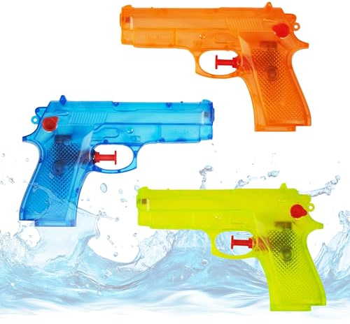 15X vattenpistoler 12 cm färgglada set - Extra stor räckvidd - Sprutpistol liten mini - Vattenspruta för barn (15x styck - 12 cm)